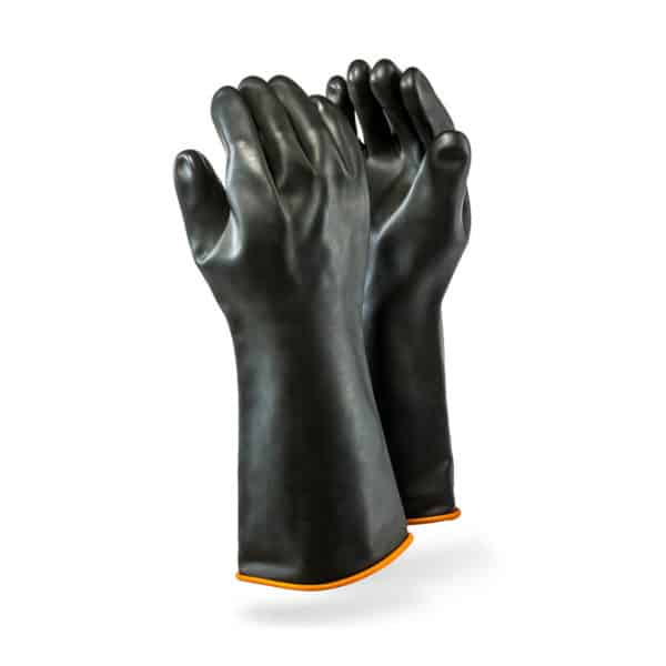 LUVAS DE BORRACHA PRETA H1-40